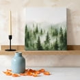 thumbnail image 3 of Ships Next Day Canvas Wall Art 8"x8",Green Mist Forest Wood Framed Canvas Print Painting,Foggy Mountain Tree Nature Landscape Ready to Hang Small Picture Wall Decor for Home Bathroom Nursery Kitchen, 3 of 9
