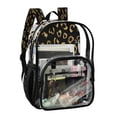 thumbnail image 2 of PVC Transparent Backpacks Clear Backpack for Travel and Outings Gold Leopard Pattern, 2 of 7