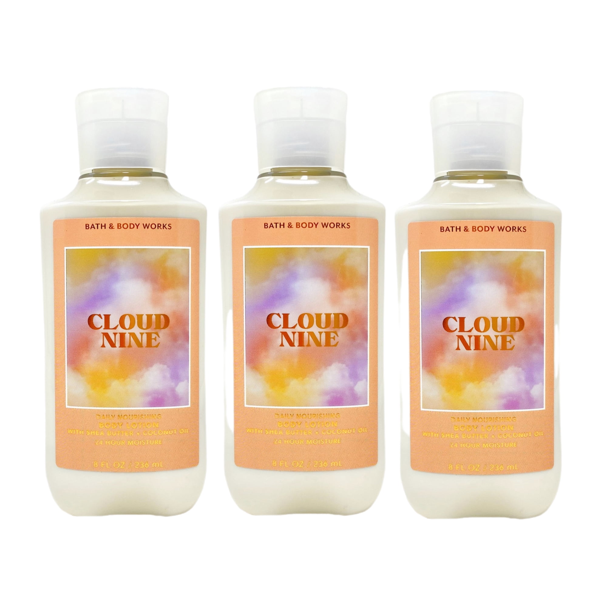 Bath and Body Works Cloud Nine Deluxe Daily Nourishing Body Lotion 3 Pack Bundle - 8 fl oz / 236 mL each