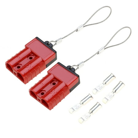 

Frcolor 8PCS Battery Quick Connect Disconnect Wire Harness Plug Connector Recovery Winch Trailer 50A (2*Connector Plug + 4*Terminal + 2* Cap)