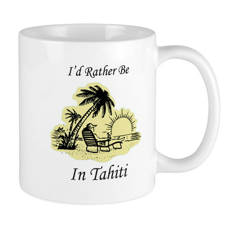 

CafePress - I d Rather Be In Tahiti Mug - Ceramic Coffee Tea Novelty Mug Cup 11 oz