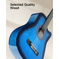 thumbnail image 5 of Moukey Guitar for Beginner 38" Starter Acoustic Guitars Kits with Gig Bag, Strap, Tuner and Pick, Blue, 5 of 7