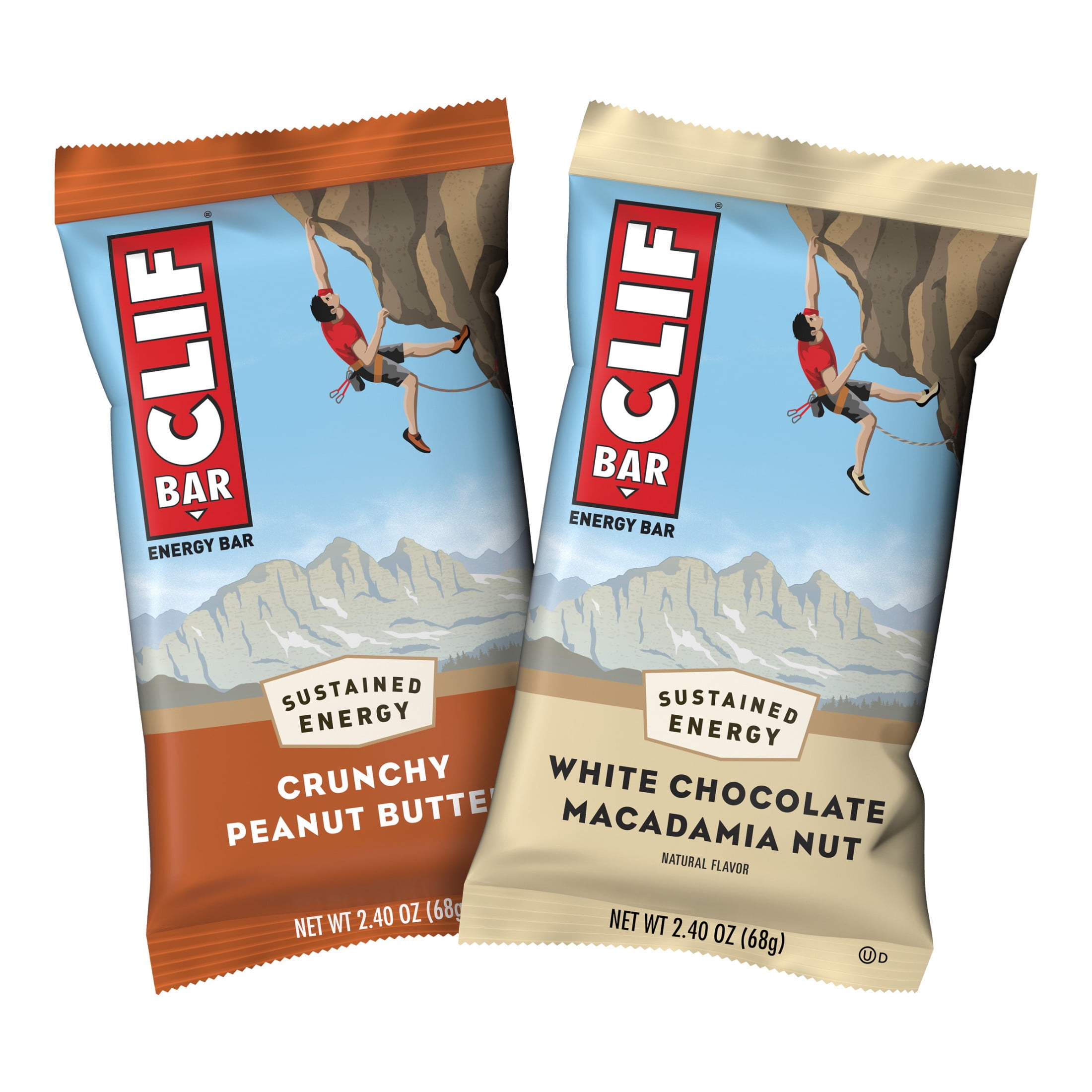 CLIF BAR Energy Bars, Variety Pack, 2 Flavors, Plant Based Protein Bars, 18ct