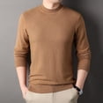 thumbnail image 3 of Men's Autumn New Arrival Half-High Collar Casual Waffle Grid Knit Sweater, 3 of 5