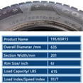 thumbnail image 3 of Winter Tires – 195/65R15 SW901 Studless – 9mm Tread – 615 lb Load – 3PMSF Rated – Sedans, Hatchbacks, Wagons & Compact SUVs – 2 Pack, 3 of 10