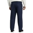 thumbnail image 2 of Oak Hill by DXL Men's Big and Tall Waist-Relaxer Plaid Dress Pants Navy 42 x 30, 2 of 5