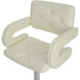 thumbnail image 4 of Impressions Vanity Vera Diamond Tufted Swivel Vanity Chair with Adjustable Height (White), 4 of 6