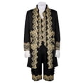 thumbnail image 2 of Aipewai Men Clothes-Clearance Men's's Gold Flower Gowns European Style Palace Prince Performance Clothing Suit Medieval Renaissance Clothing Set, 2 of 5