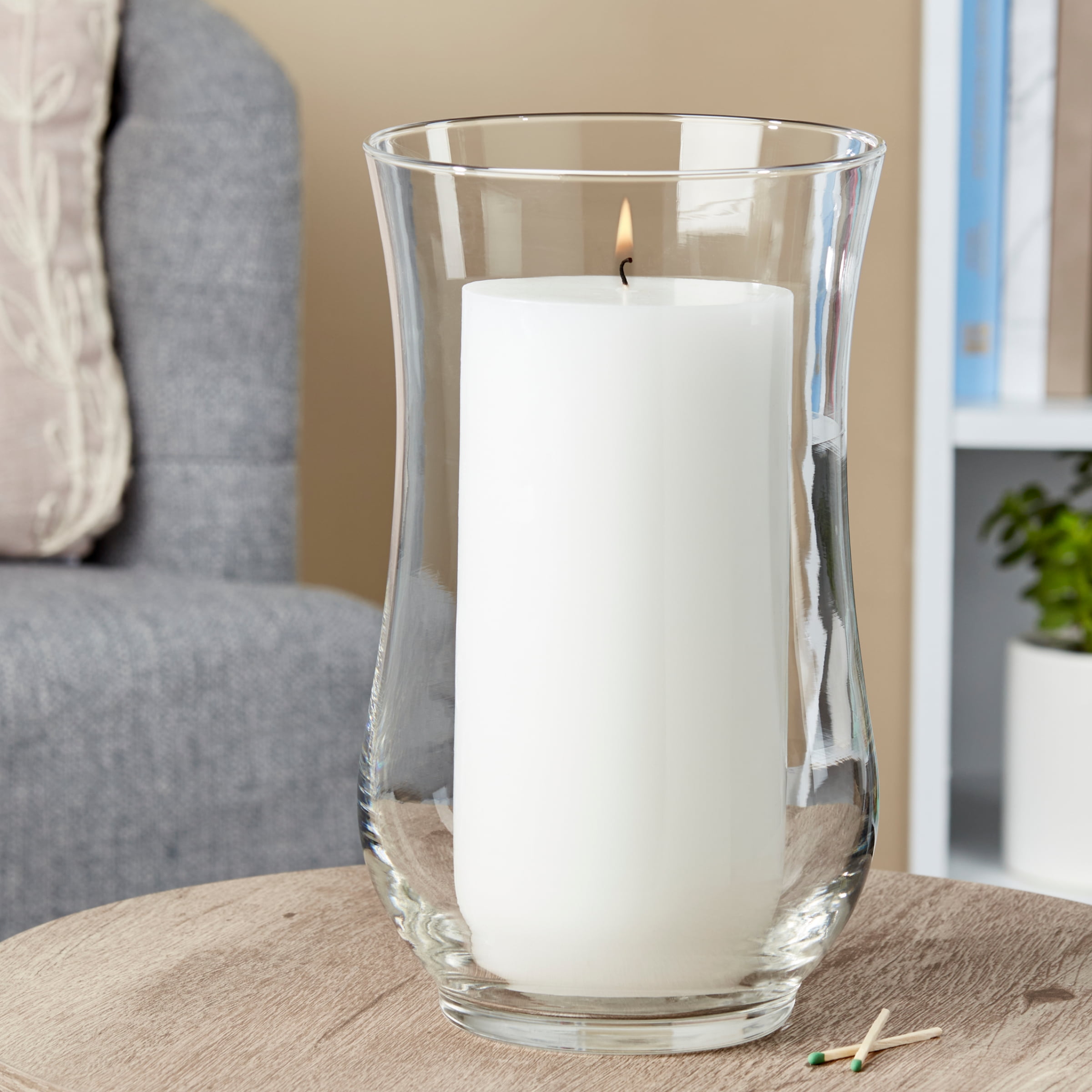 Mainstays Unscented Pillar Candle, 4x8 Inches, White