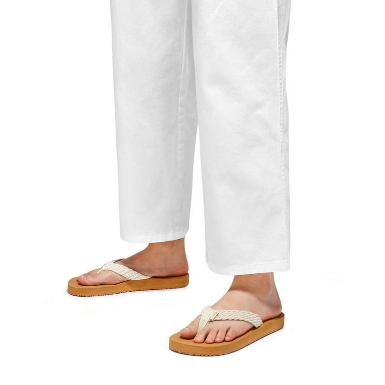 STQ Women's Flip Flops, Yoga Mat Footbed, Quick Dry Thong Sandals