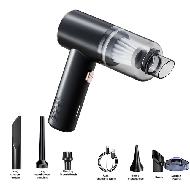COM1950s Cordless Car Vacuum, Handheld Vacuum Cleaner Portable, High Power Suction 18000Pa with Wet Dry Feature, Rechargeable Mini Vacuum for Car Detailing and Home Use