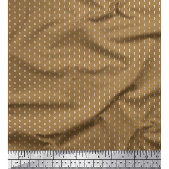 Soimoi Cotton Voile Fabric Diamond Shirting Printed Craft Fabric by The Yard 42 Inch Wide