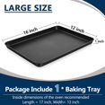 thumbnail image 2 of . Toaster Oven Tray Nonstick Toaster Oven Pan Carbon Steel Small Baking Cookie Sheet Sturdy & Easy to Clean Rectangular, 2 of 7