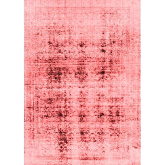 Ahgly Company Indoor Rectangle Abstract Red Modern Area Rugs, 2' x 3'