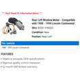 thumbnail image 2 of Rear Left Window Motor - Compatible with 1988 - 1994 Lincoln Continental 1989 1990 1991 1992 1993, 2 of 2