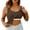 Coffee, variant on Womens Tank Tops with Built in Bras Stretchy Ribbed Scoop Neck Slim Fit Padded Sleeveless Shirt Basic Tanks