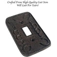 thumbnail image 4 of Urbalabs Western Floral Star Horseshoe Cast Iron Rustic Decorative Light Switch Outlet Wall Plate Covers Rustic Light Switch Covers Single Double 2 Gang Switch Plates (Horseshoe Single Switch), 4 of 7