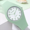 thumbnail image 5 of Reloj analógico de cuarzo sencillo, informal, deportivo, resistente al agua, con esfera grande y correa de silicona para mujer y niña, 5 of 5