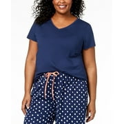 Hue Solid Short Sleeve Sleep Tee, Choose Sz/Color: 3X/Navy