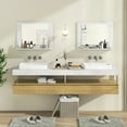 thumbnail image 2 of Gymax Bathroom Mirror w/ Shelf 23.5'' x 17.5'' Rectangle Wood Frame Vanity Mirror White, 2 of 9