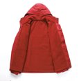 thumbnail image 4 of Kmdttou Women's Windproof Jacket Waterproof Warm Winter Snow Coat Mountain Windbreaker Hooded Raincoat Jacket Red 3XL, 4 of 4