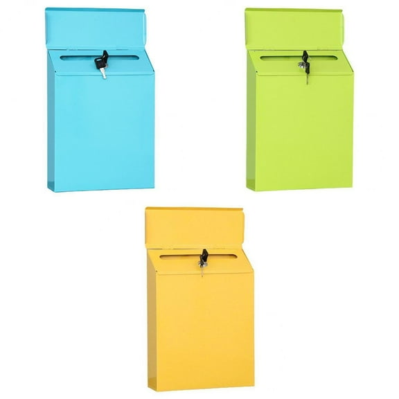 3x Mailbox Box Durable Key Postbox for Porch Room