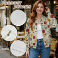 thumbnail image 6 of DISNIMO Flower Printed Jackets for Women Long Sleeve Sweatshirts Zip Up Outwear Fashion Sweatshirt Jacket for Women, S, 6 of 7