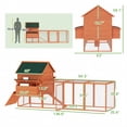 thumbnail image 3 of 137" Wooden Chicken Coop for 8-10 Chickens, Backyard, Orange, 3 of 6
