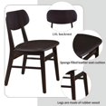 thumbnail image 6 of Dining Table Set for 4, 5 Piece Mid-Century Table and Bench and 4 Faux Leather Dining Chairs for Home Kitchen Dining Room,Wood Kitchen Table Set for 4(Wenge), 6 of 7