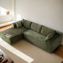 Weetoo Sectional Sofas Sleeper Boneless Sofa Bed Modular Convertible Couch for Living Room, Corduroy