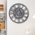 thumbnail image 4 of Retro Vintage Wall Clock Resin Grey Home Kitchen Indoor Decor Steampunk Design, 4 of 8