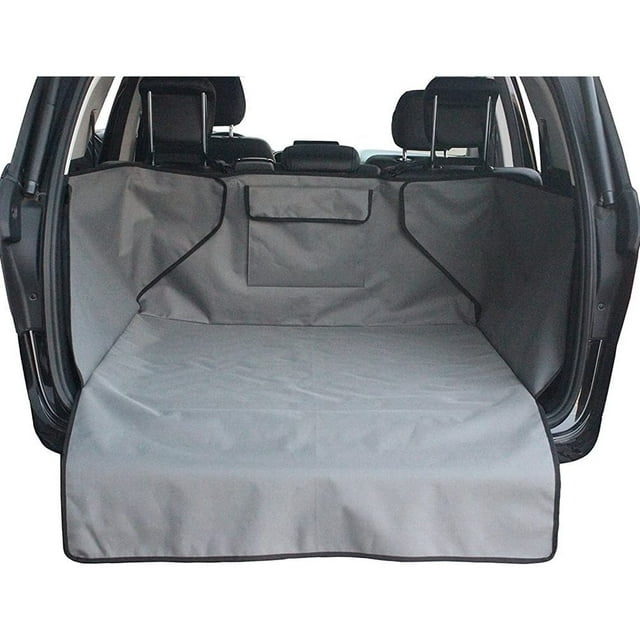 Funda protectora para maletero de vehículo, protector para perros, alfombrilla antideslizante e impermeable para mascotas, universal para camiones, Jeeps y SUV (132*104*43 cm, gris)