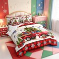 thumbnail image 2 of Manfei Modern Xmas Christmas Tree 7-Piece Twin Bedding,Winter Holiday Bedding Comforter Set,Xmas Reversible, 2 of 7