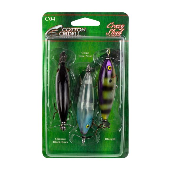 Cotton Cordell Crazy Shad (PK3C04-1), Multi-Color, 3 Pack