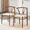 Brown*2, variant on JUFU Dining Chairs Set of 4, Y Back Dining Chairs with Linen Seat, Metal Frame Wishbone Style Kitchen Chairs, Mid Century Modern Dining Room Set