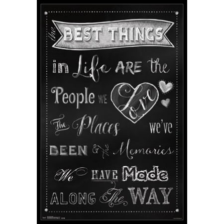 The Best Things in Life Poster Poster Print