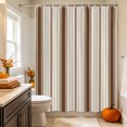 thumbnail image 6 of Brown Striped Shower Curtains for Bathroom, Modern Minimalist Stripes Farmhouse Waterproof Fabric Shower Curtain, Decorative Bathroom Curtain for Bathtub, 36"x72", No Hooks Included, 6 of 9