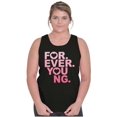 thumbnail image 3 of Forever Young Cute Romantic Love Womens Plus Size Graphic Tank Top Brisco Brands 3X, 3 of 5