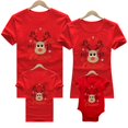 thumbnail image 1 of Traje de Navidad para la familia, camiseta para mamá, papá, ciervo, papá, papá, Papá Noel, trajes de Navidad para niños, mameluco de bebé, ropa de navidad roja, 1 of 4