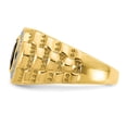 thumbnail image 3 of Diamond2Deal 14k Bague pour Hommes en Or Jaune Onyx et Diamant Texturé Taille - 10, 3 of 3