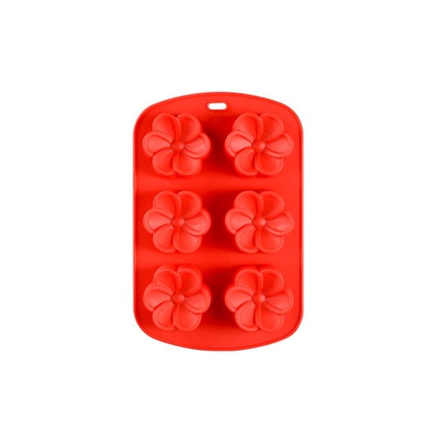 Molde de silicona para hornear Bewildely 6 agujeros forma de flor