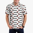 thumbnail image 2 of Balery Christmas Dachshund Printed Men’s Short Sleeve Polo Shirt, Midweight Men's Shirt,Golf Polo shirts -Medium, 2 of 8