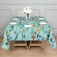thumbnail image 3 of Pioneer Flower Floral Print Pattern Square Tablecloth,Waterproof Square Table Cover,Wipeable Spillproof Washable Table Cover for Home Kitchen Party Decor 42"X42"(107x107cm), 3 of 6