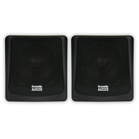 Acoustic Audio AA051B Mountable Indoor or Outdoor Speakers Black Bookshelf