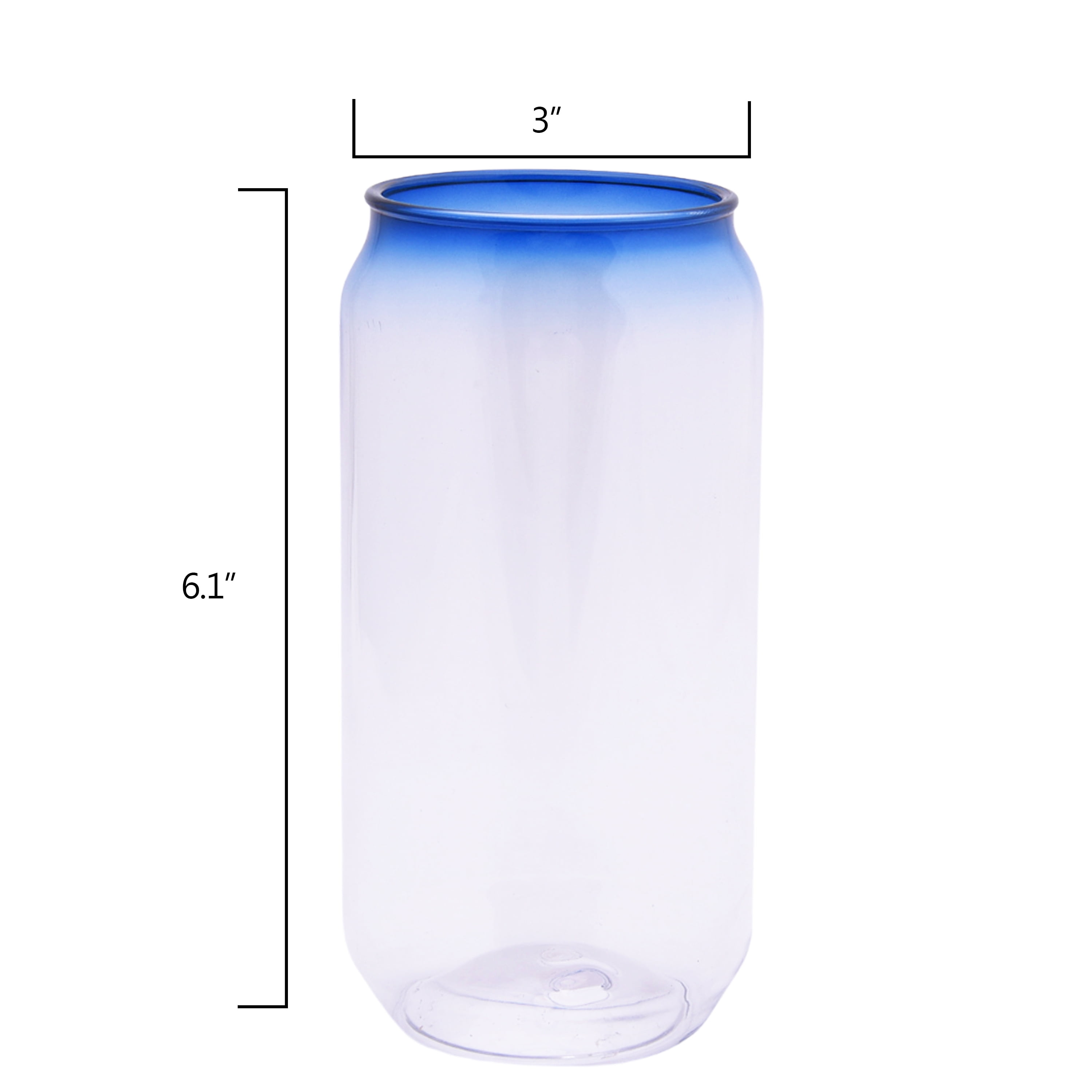 Mainstays 20-Ounce Clear Can Shaped Drinking Glass 