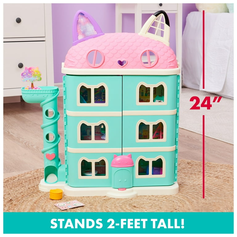 Gabby's Dollhouse, Purrfect Dollhouse 2-Foot Tall Playset with Sounds, 15 Pieces