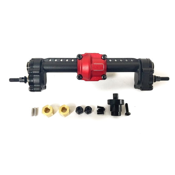 Vogacara RCGOFFLOW-actualización de pieza de coche de control remoto, eje trasero que mejora el eje trasero de control remoto para 1/24 FMS Kits de construcción modelo Negro