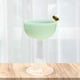 thumbnail image 5 of Vasos para beber, lindos tazones de helado con base para restaurantes, jugos, bebidas y ensaladas. Base transparente verde, 5 of 6