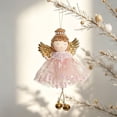 thumbnail image 5 of 3-Style Christmas Angel Hanging Ornament,Lace Sequin Skirt Metal Bell Cloth Figurine,Multicolor Holiday Decor,1-Count, 5 of 10