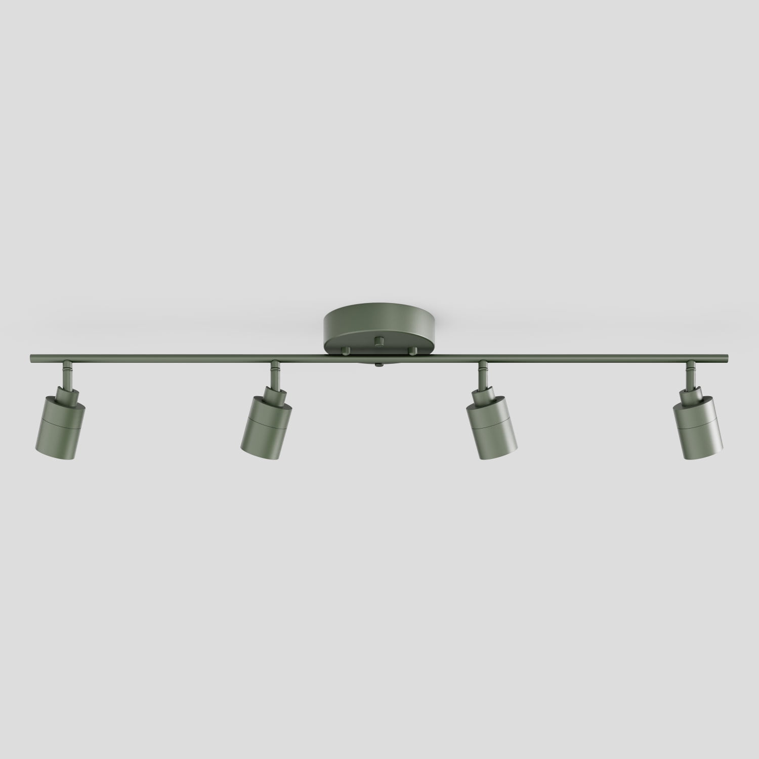 Shura Dark Olive 4-Light Track Light with Rotatable Heads, Integrated LED, 3000K, 3 ft.
